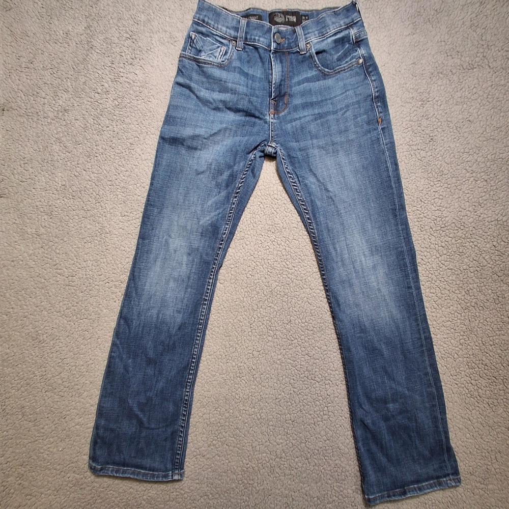 Seeded & Sewn Noah Rel Straight Jeans Women 28 (actual 28.5x30.5) Blue Denim
